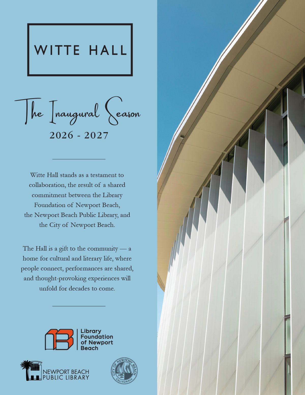 Inaugural Season Program